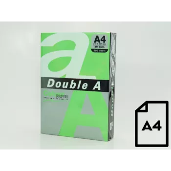 Papel colorido Double A, 80g, A4, 500 folhas, papagaio