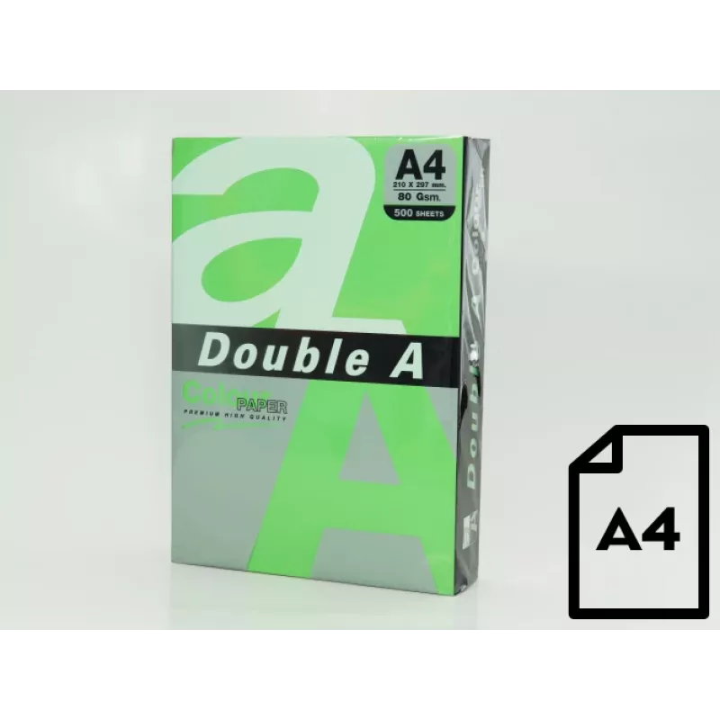 Papel colorido Double A, 80g, A4, 500 folhas, papagaio