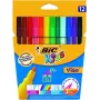 Caneta de ponta fina BIC Visa Multicolour 12 unid.