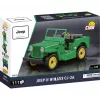 Cobi brinquedo de construção Jeep Willys CJ-2A verde modelo 24517 – conjunto de blocos