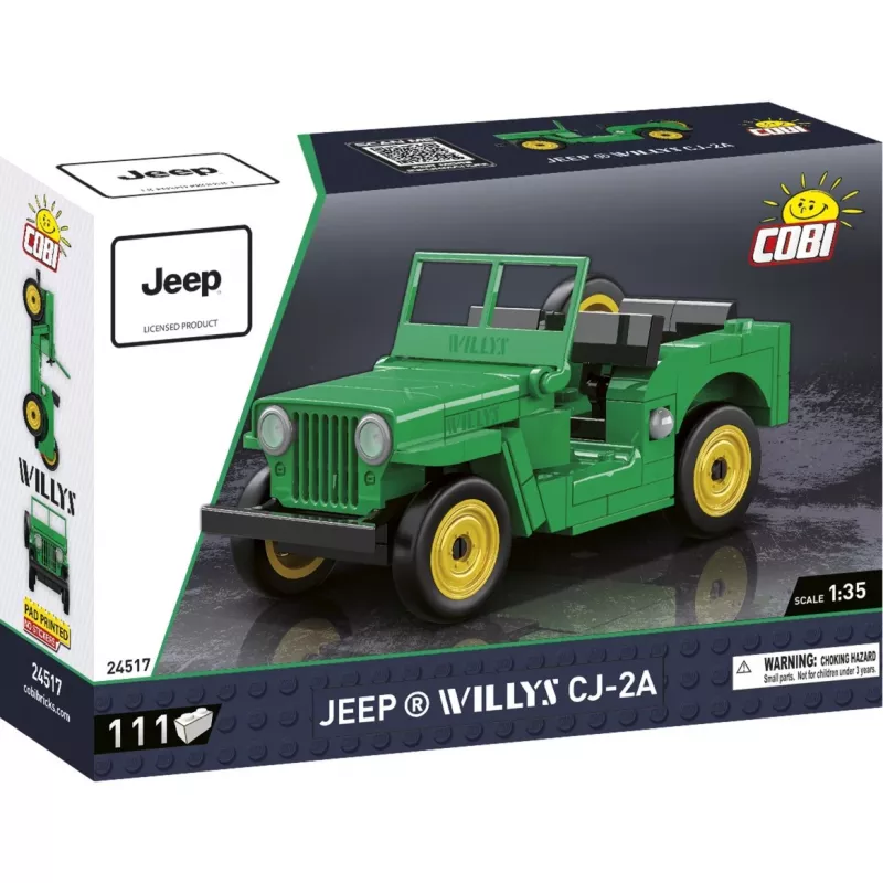 Cobi brinquedo de construção Jeep Willys CJ-2A verde modelo 24517 – conjunto de blocos
