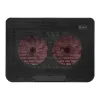 Base de arrefecimento para portátil SAVIO COS-02, 2 ventoinhas de 14 cm, alimentação USB, até 17,3 polegadas, preta