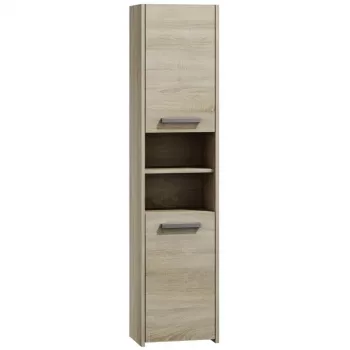 Armário de casa de banho de pé Top e shop S40 SONOMA — estrutura cor de carvalho, de pé, 6 prateleiras, 400×300×1700 mm