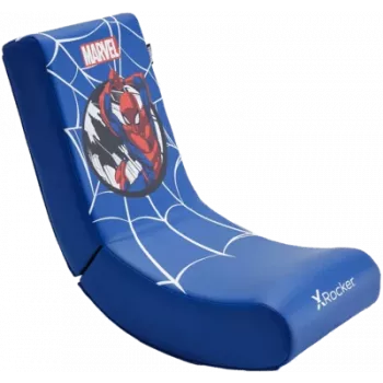Cadeira gaming de chão X Rocker Marvel Spider-Man azul