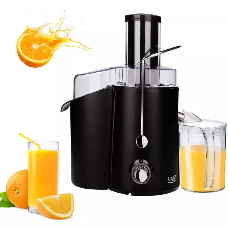 Centrifugadora Adler AD 4127 — 1000 W, preto, depósito de sumo, 3,9 kg
