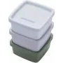Conjunto de lancheiras Fackelmann 26924 silicone bege verde cinzento azul-claro 3 unid.
