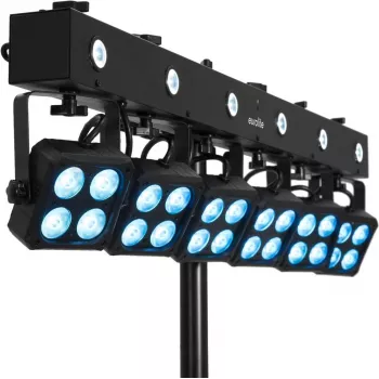 Conjunto de iluminação EUROLITE KLS-180/6 — 6 projetores LED, design compacto
