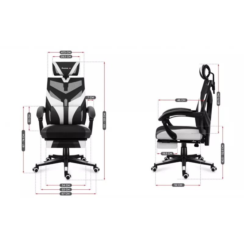 Cadeira gaming Huzaro Combat 5.0 branca