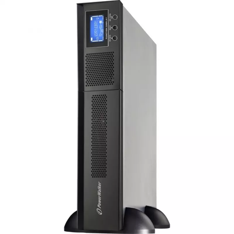 Bluewalker PowerWalker VFI 1000RM LCD - UPS - 800 Watt - 1000 VA 7 Ah - RS-232, USB - 8 tomadas de saída - 2U - 48,3 cm (19) (10120144)