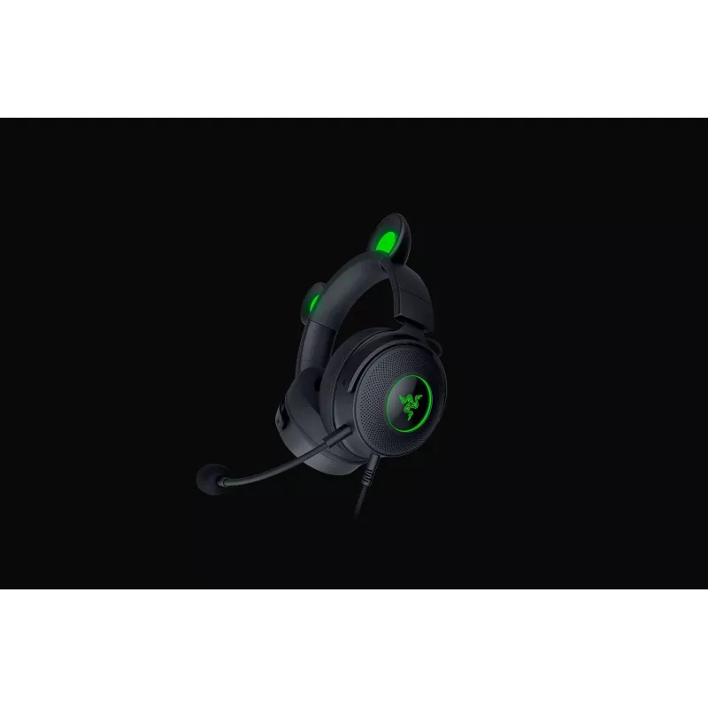 Razer Kraken V2 Pro Kitty Edition – headset gaming over-ear com fios, preto