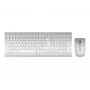 Teclado e rato CHERRY DW 8000 incluídos Office RF sem fios QWERTZ alemão prateado, branco