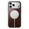 Capa para telemóvel Nomad Traditional Leather Case para iPhone 17 Pro Max, couro/alumínio/microfibra, compatível com 6,9 polegadas (castanho)