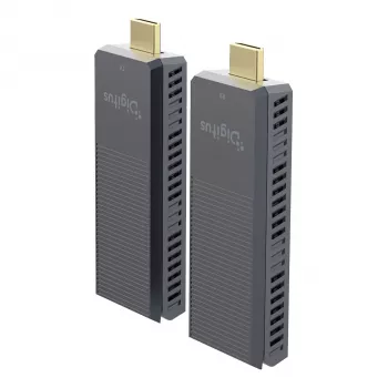 Conjunto de extensor HDMI sem fios DIGITUS DS-55359 — 4K/60Hz, 150 m, transmissor e recetor AV
