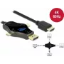 Cabo para monitor DeLOCK 3 em 1 85974 USB-C DisplayPort Mini DisplayPort para HDMI 4K 60 Hz
