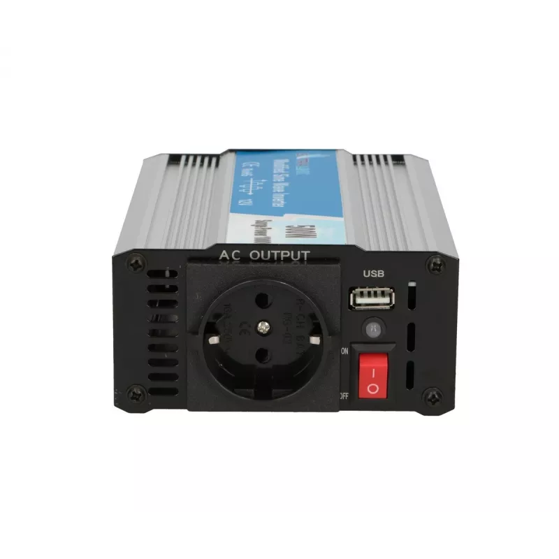 Conversor de tensão para automóvel Extralink OPIM-500W 12V, 500W onda modificada, caixa de alumínio, refrigeração ativa