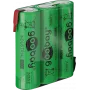 Goobay 3x AA (Mignon) - 2100 mAh, verde - aba de soldar (Z), bateria de níquel-metal-hidreto (NiMH), 3,6 V (55652)
