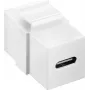 Goobay Módulo Keystone conector fêmea USB-C™, USB 3.2 Gen 2 (10 Gbit/s), branco (61262)