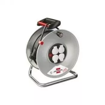 Tambor de cabo Brennenstuhl Garant S 4, 50 m de cabo, 4 tomadas AC, cinzento