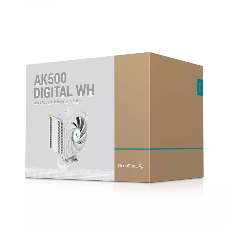 Arrefecedor de ar para processador DeepCool AK500 Digital WH 12 cm branco 1 unid.
