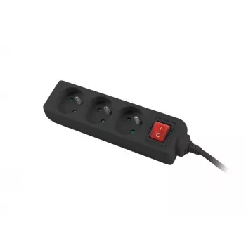 Lanberg PS1-03E-0150-BK cabo de extensão (1,5 m, preto)