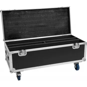 Flightcase Roadinger para 2x LED TMH Bar-S120 com rodas — mala de transporte protetora