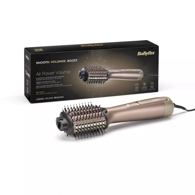 Escova de ar quente BaByliss AS95E Air Power Volume champanhe 1000 W