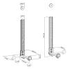 Maclean MC-914 suporte universal para barra de som por baixo da TV, até 15 kg, VESA