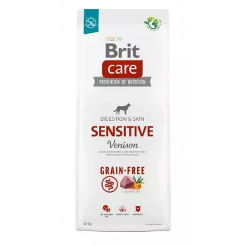 Comida seca para cães Brit Care Grain-Free Sensitive 12 kg — Batata & Veado, Cães Adultos, Estômago Sensível, sem glúten e sem lactose