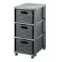 Unidade de armazenamento com gavetas Rotho Country 3 gavetas antracite polipropileno 325×375×712 mm com rodas