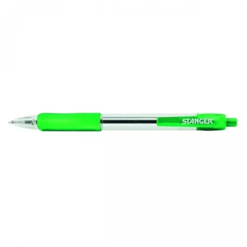 Caneta esferográfica STANGER 1.0 Softgrip retrátil, verde, 1 unid. 18000300041