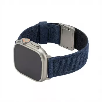 Pulseira GUAN Premium para Apple Watch 42/44/45/46/49 mm – Azul-preto