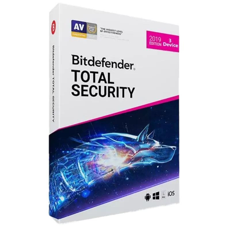 Bitdefender Total Security | 3 PC | 1 ano | Apenas UE
