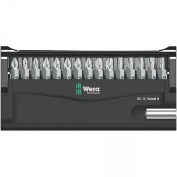 Wera 2 SB Conjunto de pontas para chave de fendas 30 peças Phillips Pozidriv