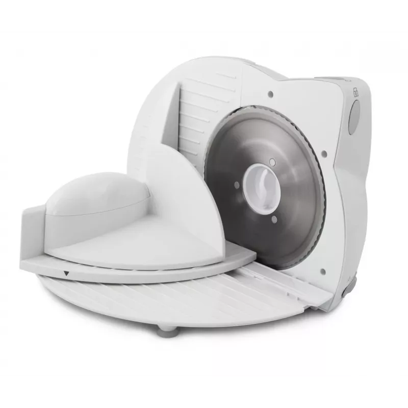 Máquina de cortar fiambre elétrica ESPERANZA EKM017W — 150 W, lâmina de aço inoxidável de 17 cm, espessura máxima de corte 15 mm, cor aço inoxidável, caixa em plástico