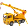 Camião grua BRUDER MAN BR-02754, construção em ABS, amarelo, para crianças a partir dos 4 anos (sem módulo de luz e som)