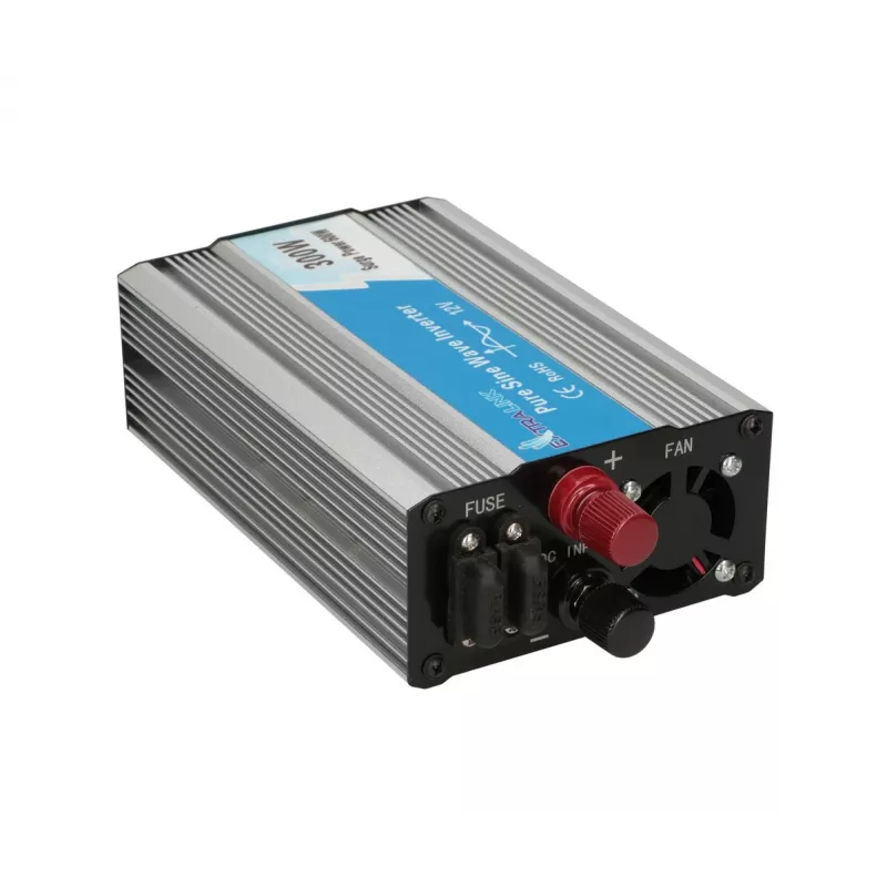 Conversor de tensão Extralink OPIP-300W 12V 300W onda sinusoidal pura, caixa de alumínio, refrigeração ativa