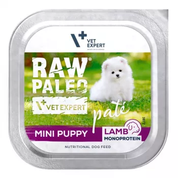 VetExpert Raw Paleo Pâté Mini Puppy borrego ração húmida para cachorros 150 g