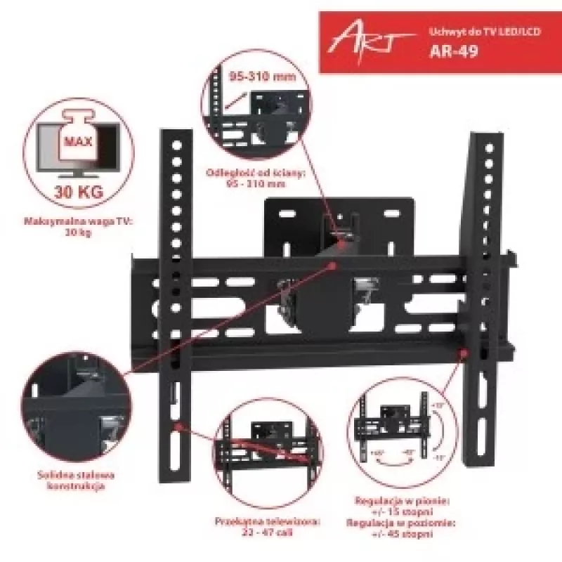Suporte para LCD AR-49 22-47'' 30KG