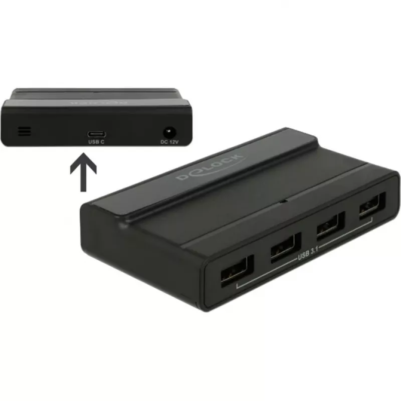 Hub USB DeLOCK externo 4 portas 10 Gbps