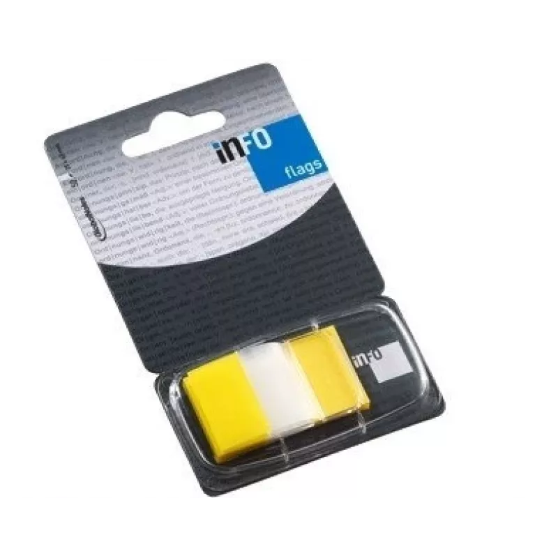 Índice de papel Global Notes, 25x43 mm, amarelo, plástico (1x50) 0718-203