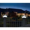 GB128 Lâmpada solar LED para postes de vedação e jardim, Preto - Verde Azul