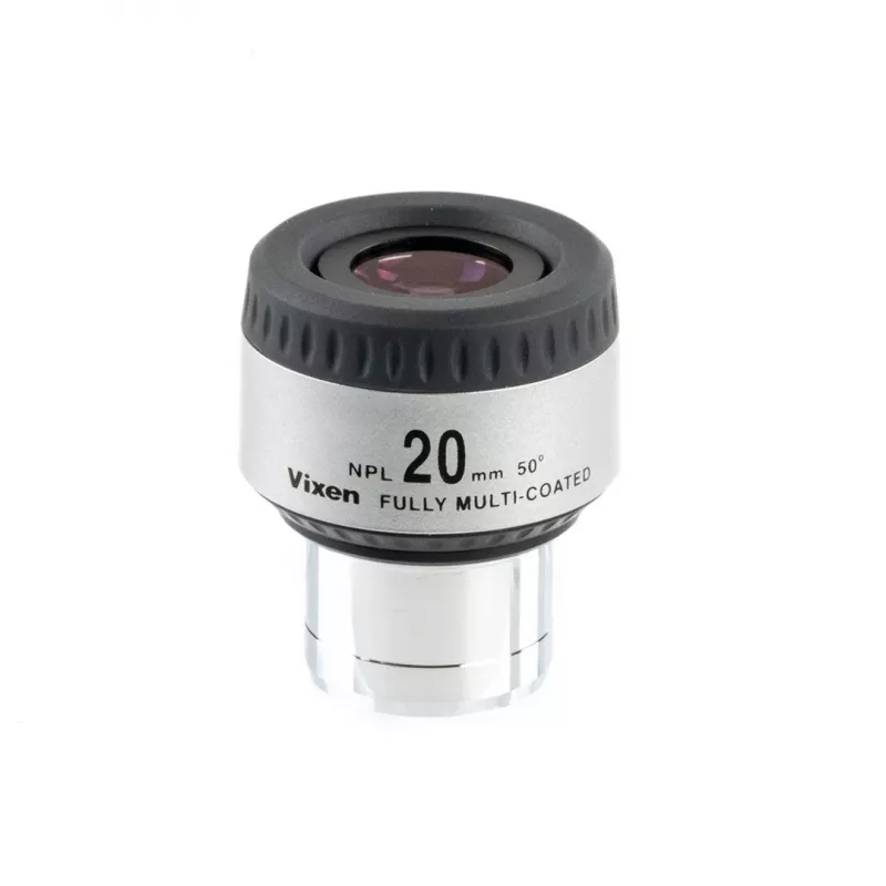 Ocular Vixen NPL 20mm 1,25 polegadas — ocular astronómico, distância focal de 20 mm, encaixe de 1,25 polegadas (modelo 39206)