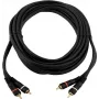 Cabo de áudio RCA Omnitronic 30209382 2x2, 15 m de comprimento, ficha RCA para ficha, sinal estéreo
