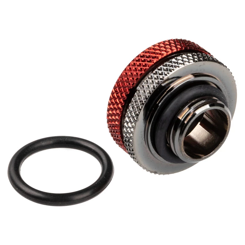 Adaptador BitsPower Multi-Link reto G1/4 macho para tubo rígido 16 mm DE, preto brilhante