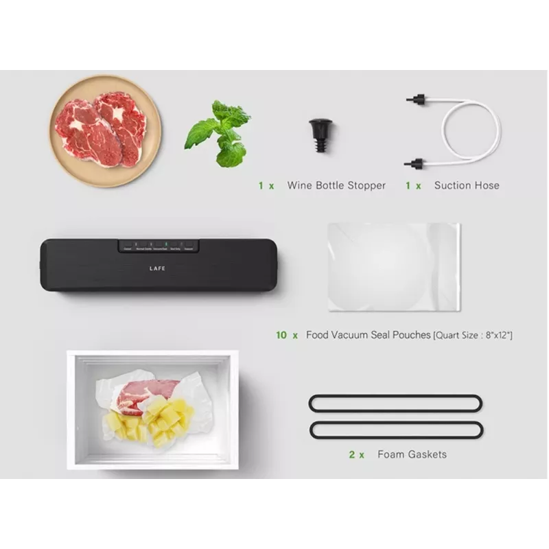 Máquina de vácuo LAFE LAFVAC47539 design compacto – máquina de vácuo para alimentos fácil de usar