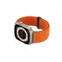 Pulseira GUAN Premium Pro para Apple Watch 42/44/45/46/49 mm — Laranja preto, pulseira ajustável