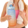 Garrafa de água motivacional Extralink, 2000 ml, garrafa desportiva, azul-laranja, BUT-993