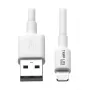 Eaton Tripp Lite Series cabo de sincronização/carregamento USB-A para Lightning (M/M) - certificado MFi, branco, 3 ft. (0,9 m) - cabo de dados/alimentação - USB macho para Lightnin