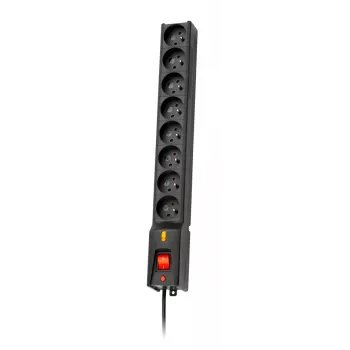 Régua de tomadas LESTAR LXA 816 G-A K preto 8 tomadas AC 230 V
