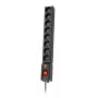 Régua de tomadas LESTAR LXA 816 G-A K preto 8 tomadas AC 230 V